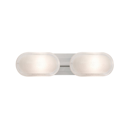 Besa Lighting Cabo Vanity, Frost/Bubble, Satin Nickel Finish, 2x60W Incandescent 2WT-962759-SN
